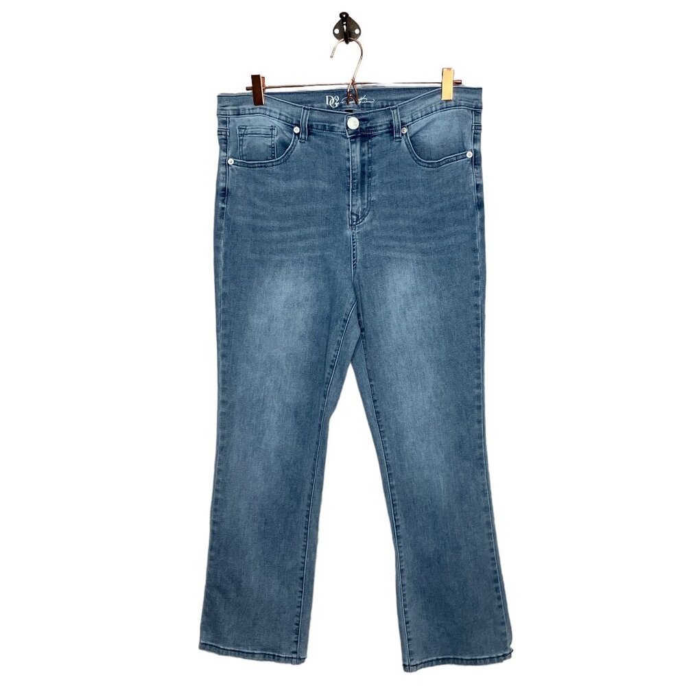 DG2 by Diane Gilman Size 16 Medium Acid Wash New Classic Stretch Bootcut Jeans